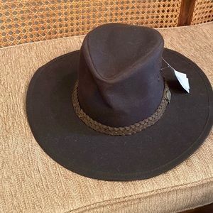 HOST PICK - Statesmen Australia Down Under Cowboy Brown Oilskin Hat Medium - NWT